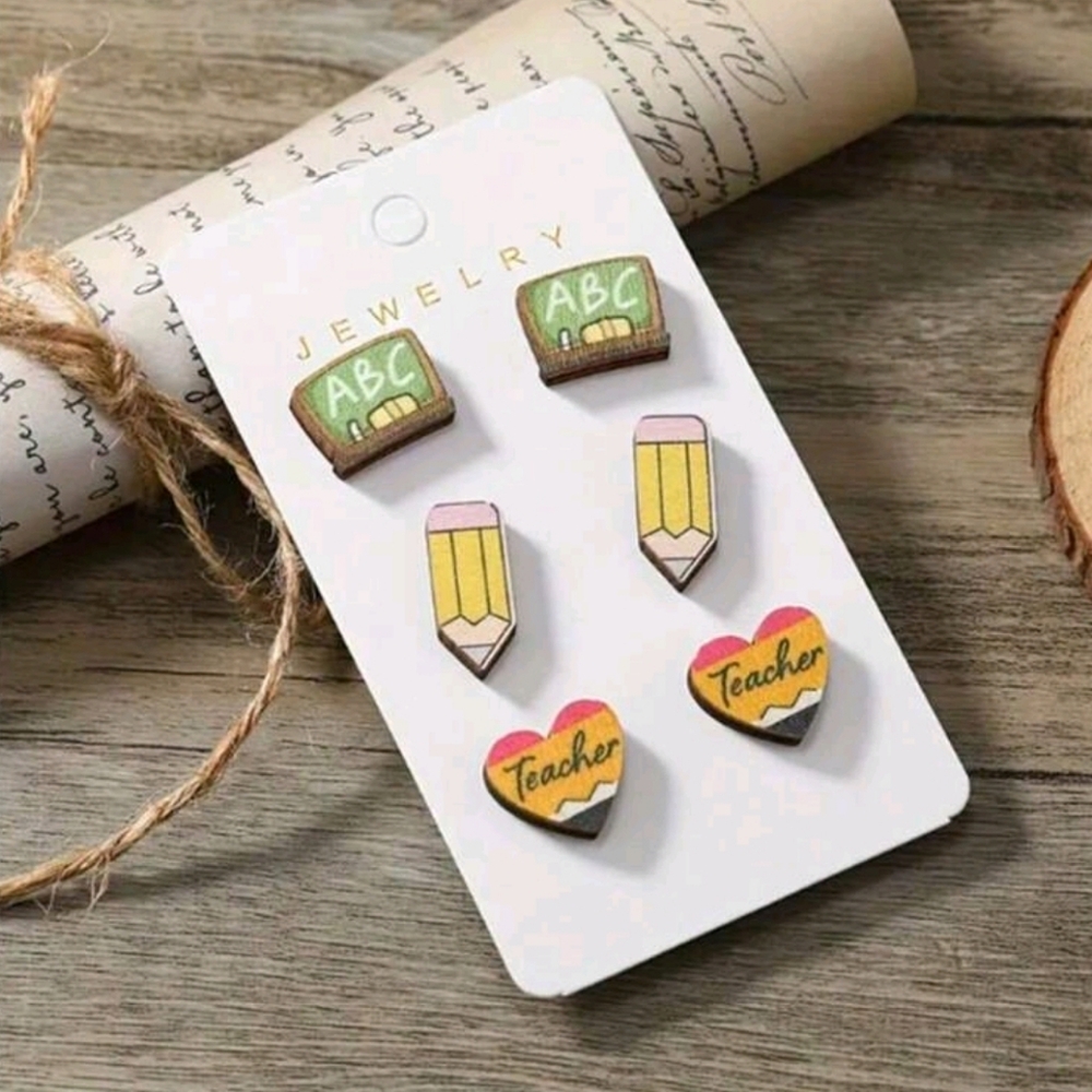 Teacher Earrings 3 pack